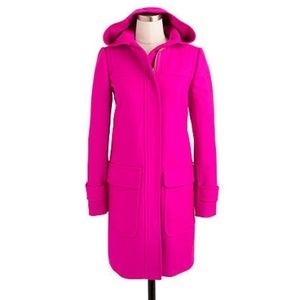 J. Crew Pink/Fuchsia Wool/Cashmere Duffle Coat SZ2